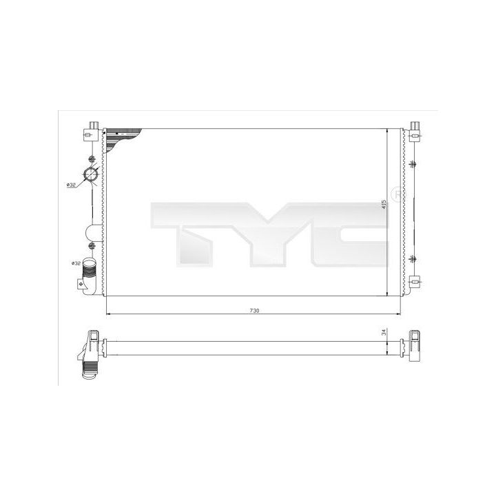 Radiatorius, variklio aušinimas TYC 725-0029