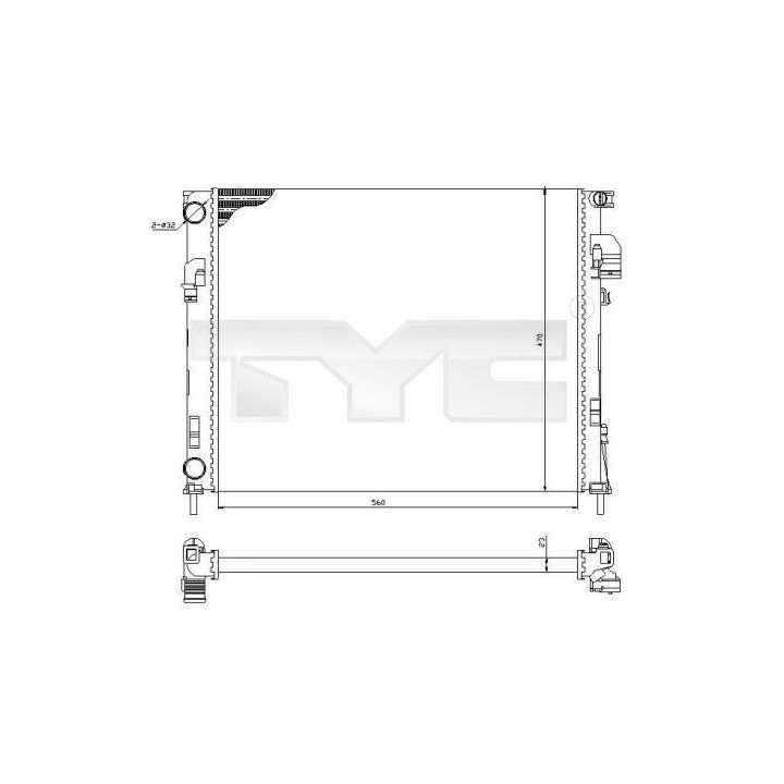 Radiatorius, variklio aušinimas TYC 725-0031
