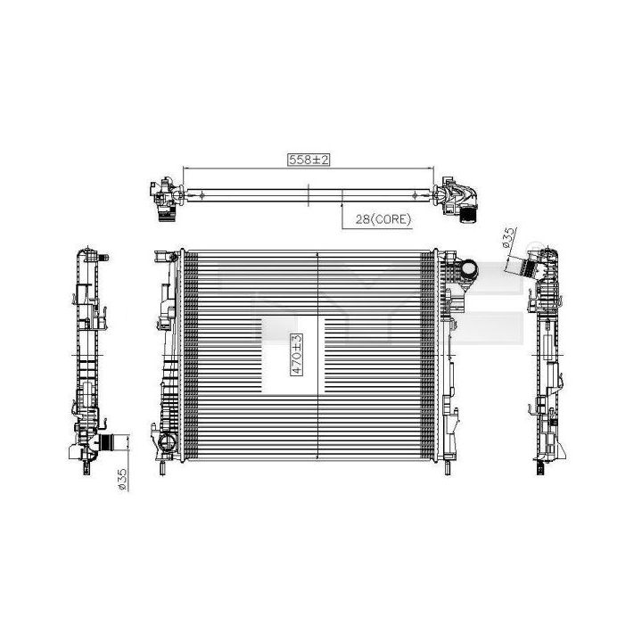 Radiatorius, variklio aušinimas TYC 725-0032