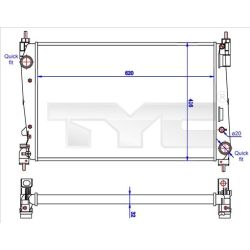 Radiatorius, variklio aušinimas TYC 725-0042-R