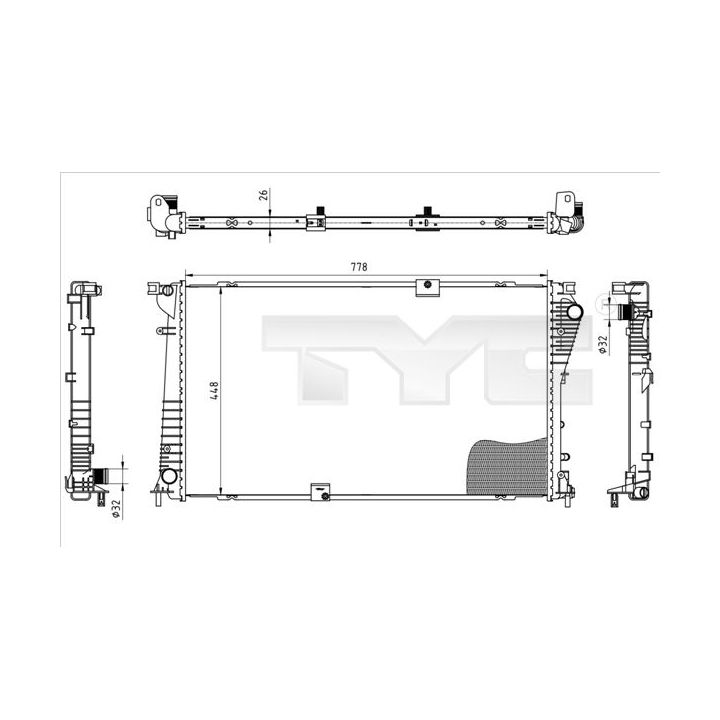 Radiatorius, variklio aušinimas TYC 725-0045
