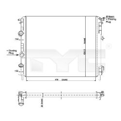 Radiatorius, variklio aušinimas TYC 728-0010