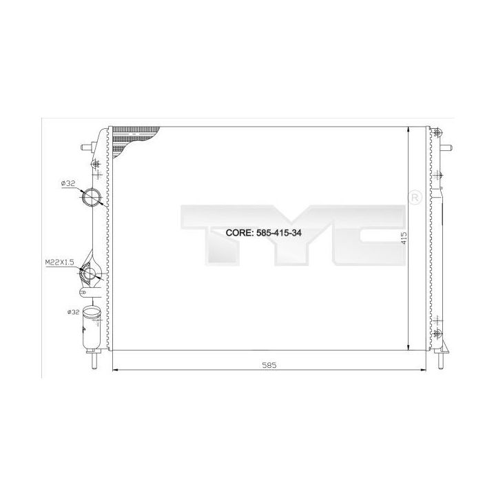 Radiatorius, variklio aušinimas TYC 728-0011