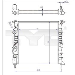 Radiatorius, variklio aušinimas TYC 728-0013-R