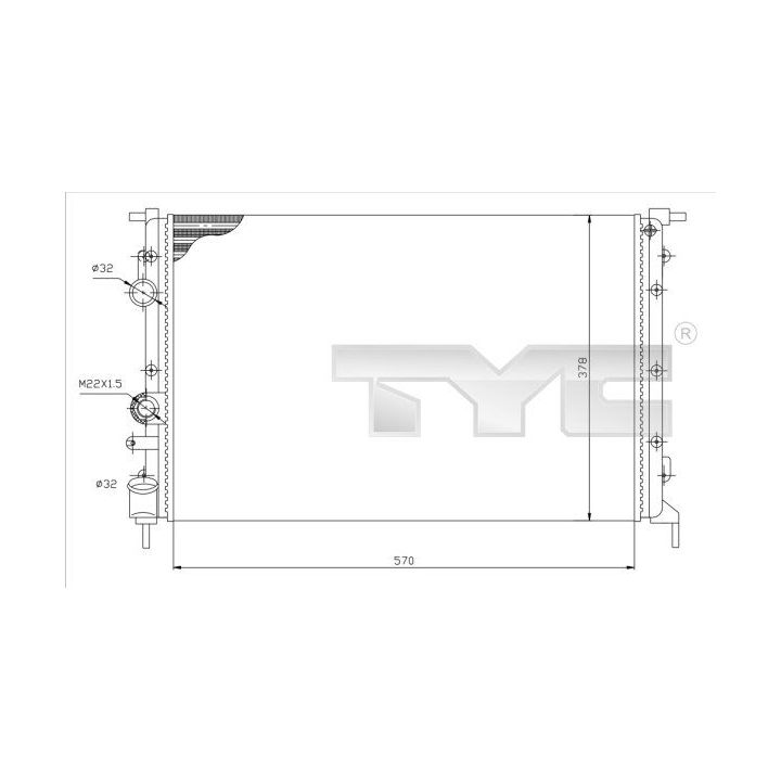 Radiatorius, variklio aušinimas TYC 728-0027
