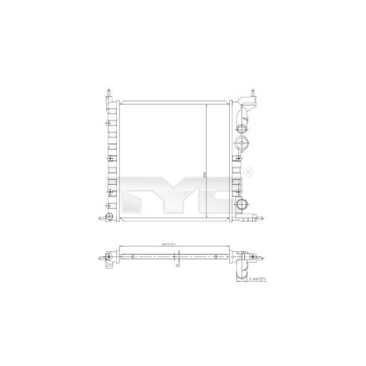 Radiatorius, variklio aušinimas TYC 728-0030