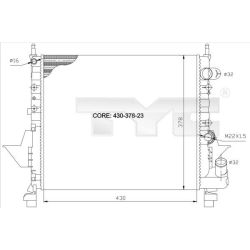 Radiatorius, variklio aušinimas TYC 728-0035