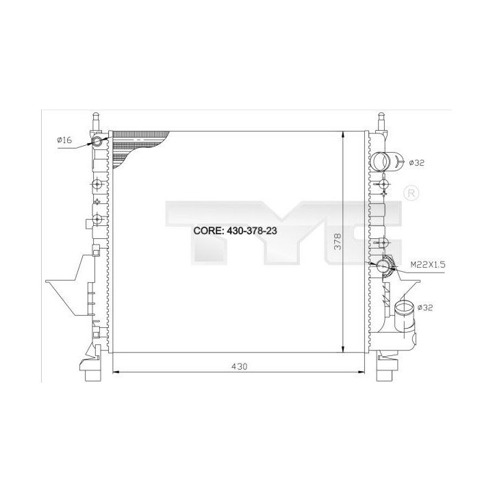 Radiatorius, variklio aušinimas TYC 728-0035