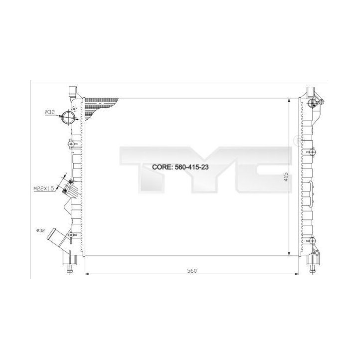 Radiatorius, variklio aušinimas TYC 728-0036