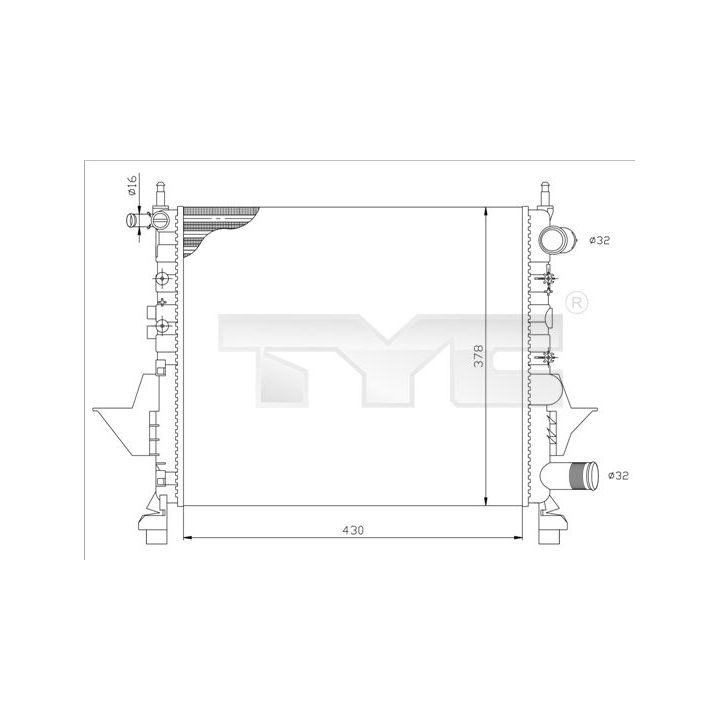 Radiatorius, variklio aušinimas TYC 728-0041