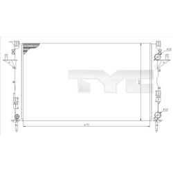 Radiatorius, variklio aušinimas TYC 728-0049-R