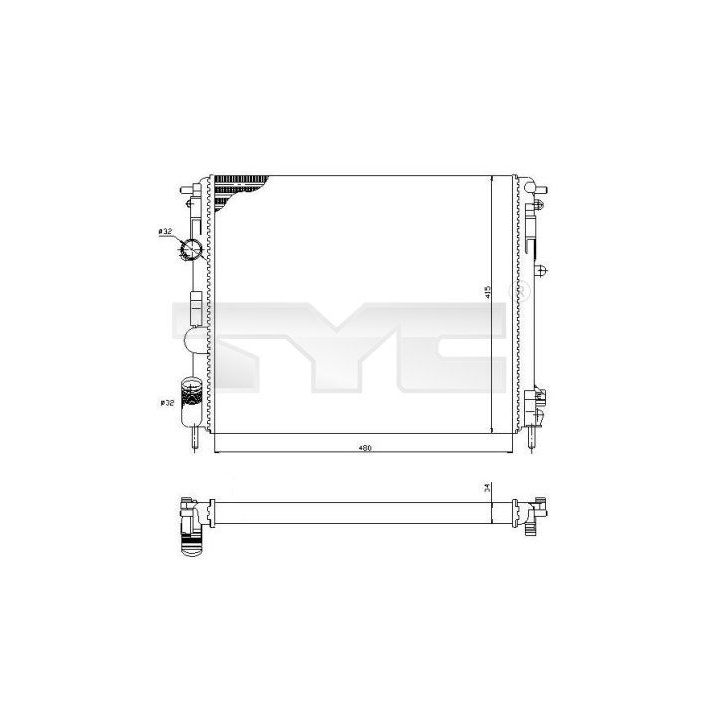 Radiatorius, variklio aušinimas TYC 728-0053