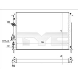 Radiatorius, variklio aušinimas TYC 728-0055-R