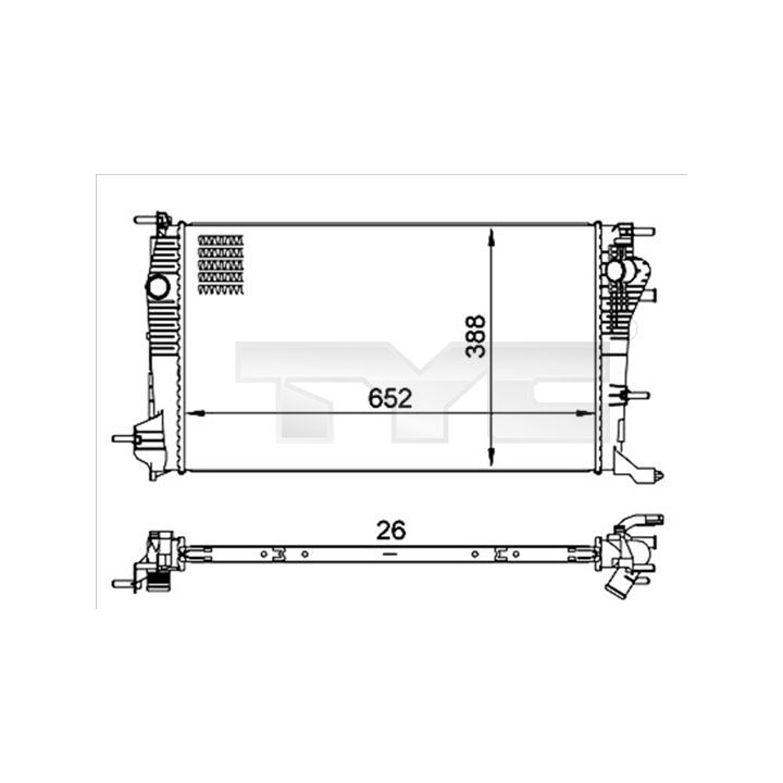 Radiatorius, variklio aušinimas TYC 728-0060