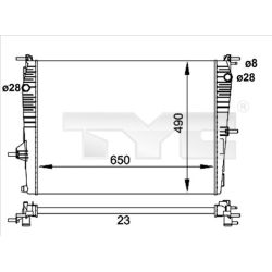 Radiatorius, variklio aušinimas TYC 728-0061-R