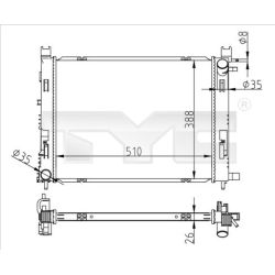 Radiatorius, variklio aušinimas TYC 728-0062