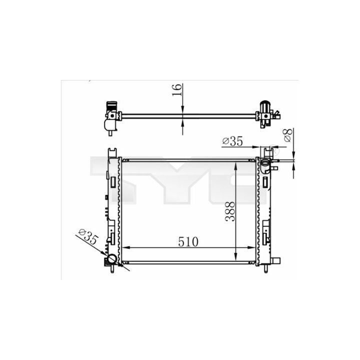 Radiatorius, variklio aušinimas TYC 728-0063