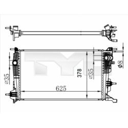 Radiatorius, variklio aušinimas TYC 728-0065-R