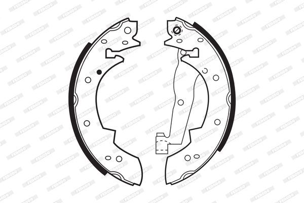 Stabdžių trinkelių komplektas FERODO FSB173