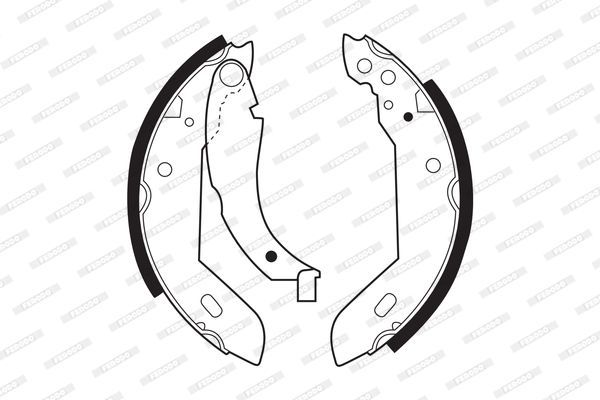 Stabdžių trinkelių komplektas FERODO FSB183