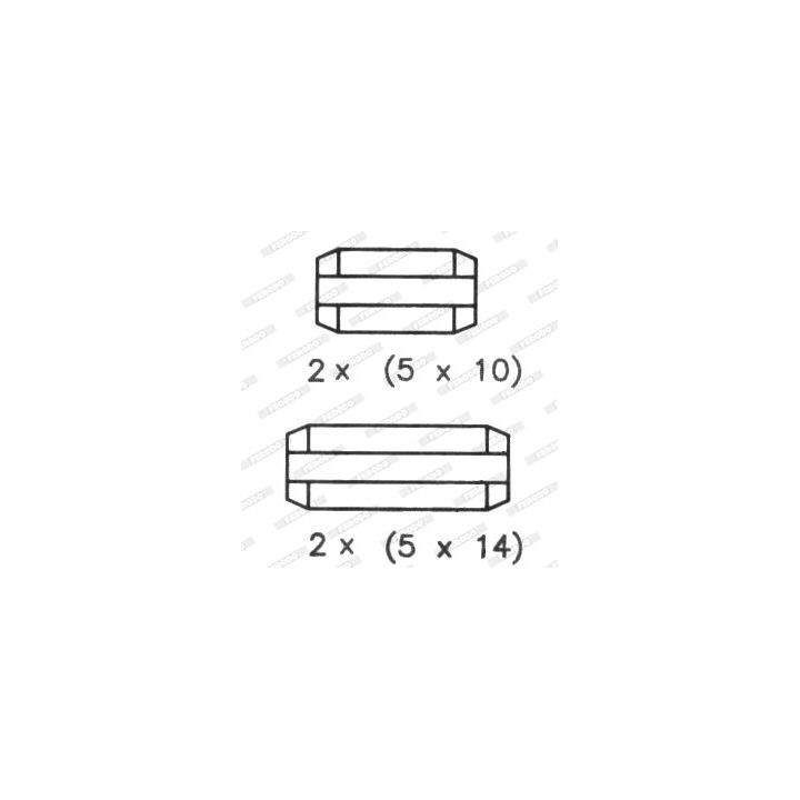 Stabdžių trinkelių komplektas FERODO FSB183