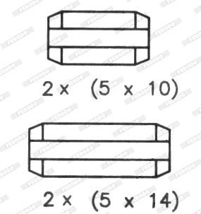 Stabdžių trinkelių komplektas FERODO FSB183