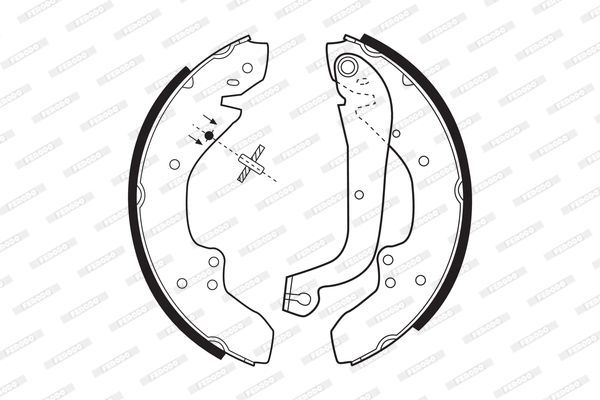 Stabdžių trinkelių komplektas FERODO FSB203