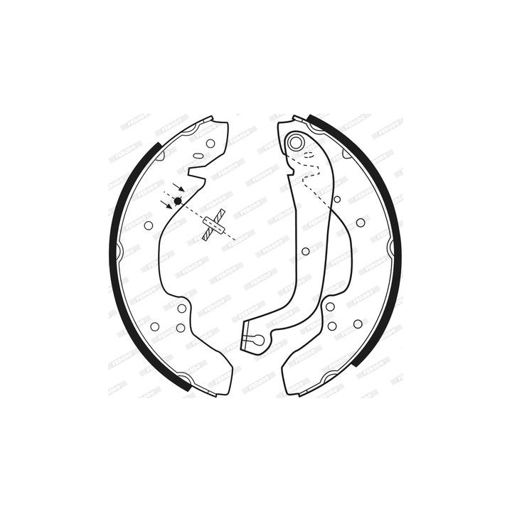 Stabdžių trinkelių komplektas FERODO FSB203