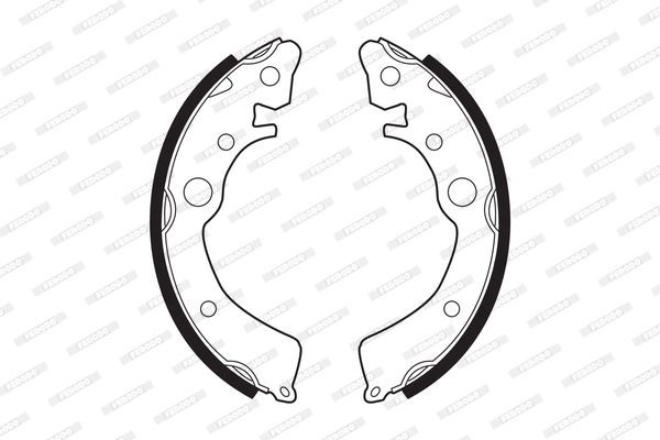 Stabdžių trinkelių komplektas FERODO FSB204