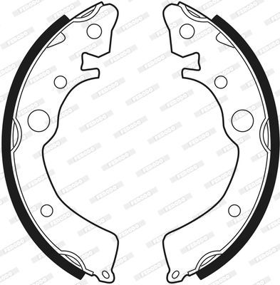 Stabdžių trinkelių komplektas FERODO FSB204