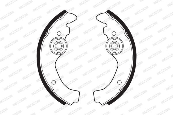 Stabdžių trinkelių komplektas FERODO FSB23