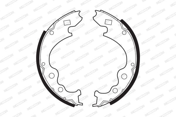 Stabdžių trinkelių komplektas FERODO FSB245