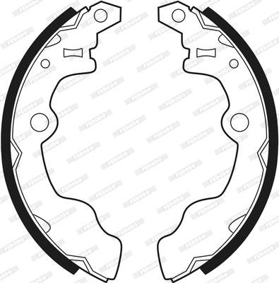 Stabdžių trinkelių komplektas FERODO FSB252