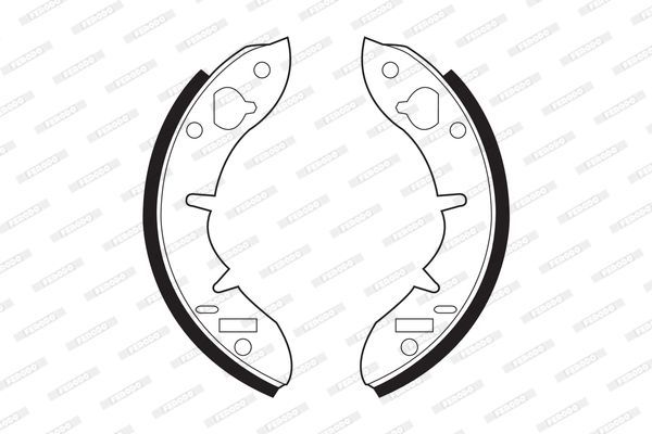 Stabdžių trinkelių komplektas FERODO FSB373