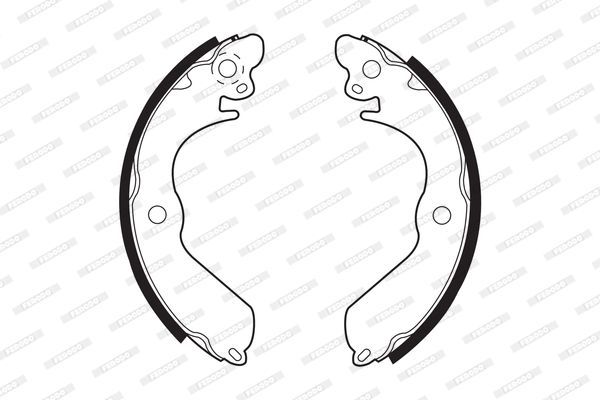 Stabdžių trinkelių komplektas FERODO FSB403