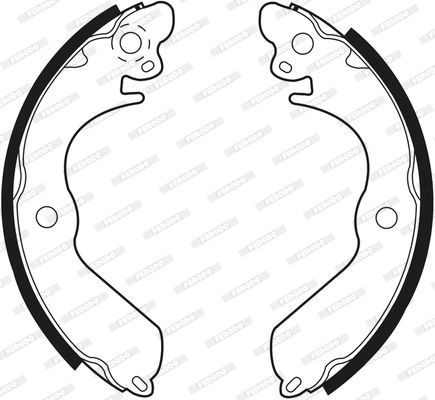 Stabdžių trinkelių komplektas FERODO FSB403