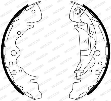 Stabdžių trinkelių komplektas FERODO FSB4095