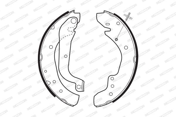 Stabdžių trinkelių komplektas FERODO FSB533