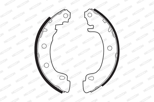 Stabdžių trinkelių komplektas FERODO FSB544