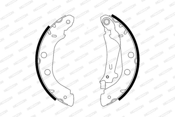 Stabdžių trinkelių komplektas FERODO FSB577