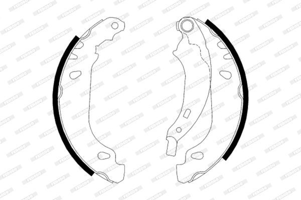 Stabdžių trinkelių komplektas FERODO FSB584