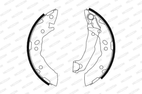 Stabdžių trinkelių komplektas FERODO FSB586