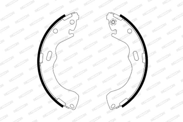 Stabdžių trinkelių komplektas FERODO FSB587