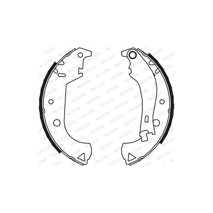 Stabdžių trinkelių komplektas FERODO FSB604