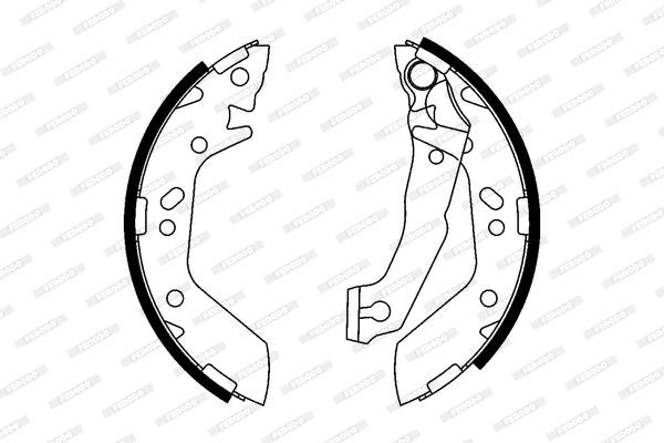 Stabdžių trinkelių komplektas FERODO FSB606
