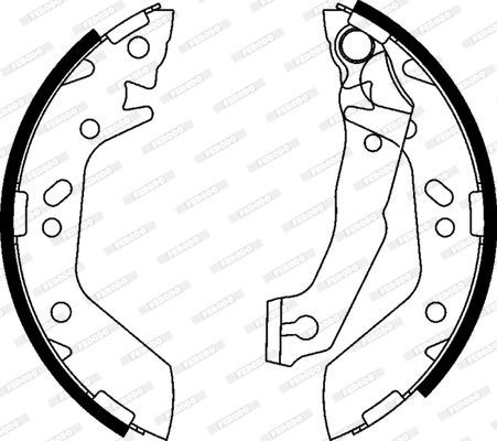 Stabdžių trinkelių komplektas FERODO FSB606