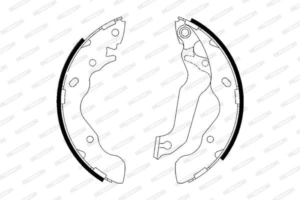 Stabdžių trinkelių komplektas FERODO FSB607