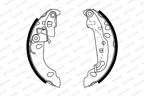 Stabdžių trinkelių komplektas FERODO FSB636