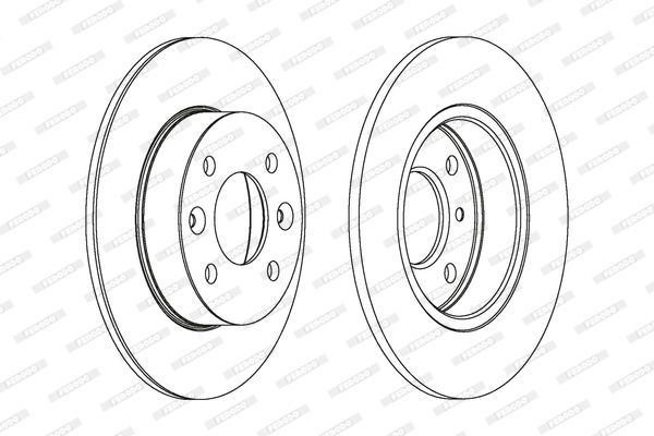 Stabdžių diskas FERODO DDF070C
