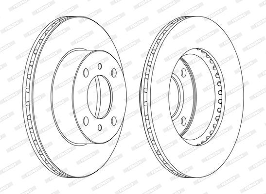 Stabdžių diskas FERODO DDF1005C